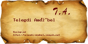 Telegdi Amábel névjegykártya